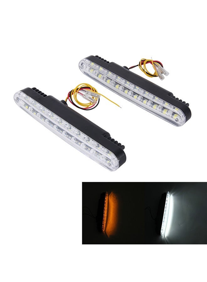 MUNTAQI 2-Piece DC 12V 5W 350LM 6000K 18 SMD-5630-LEDs Circular Car DRL And Turn Light - Image 2