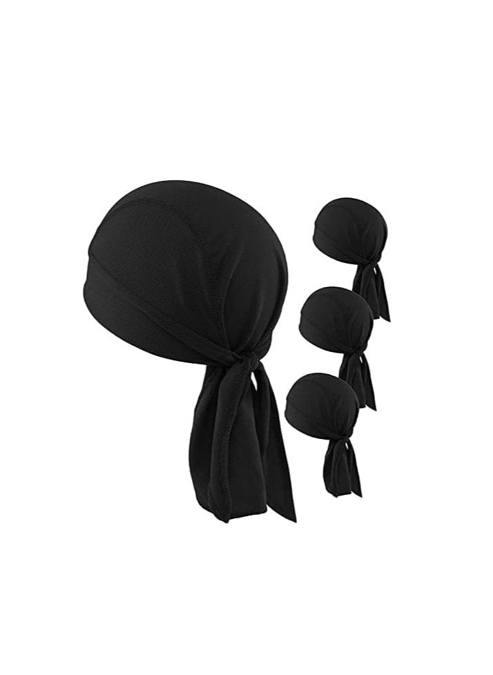 Oasisgalore Sweat Wicking Doo Rag Cooling Dew Rag Helmet Liner Hat Large Motorcycle Head Wrap Bandana for Men and Women  - Image 1