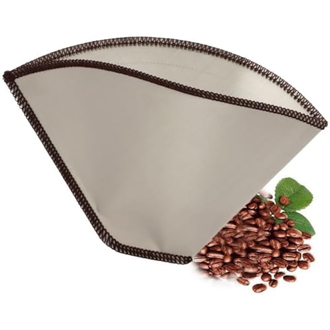 VANANA R  R Enterprises Reusable Pour Over Coffee Filter Stainless Steel Paperless Drip Cone Coffee Filter Coffee Maker 26 Cups For Cups Mugs Carafes Filter Holders 26 Cups - Image 2