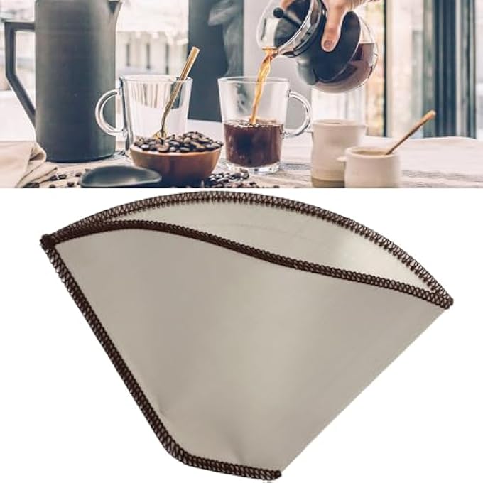 VANANA R  R Enterprises Reusable Pour Over Coffee Filter Stainless Steel Paperless Drip Cone Coffee Filter Coffee Maker 26 Cups For Cups Mugs Carafes Filter Holders 26 Cups - Image 3