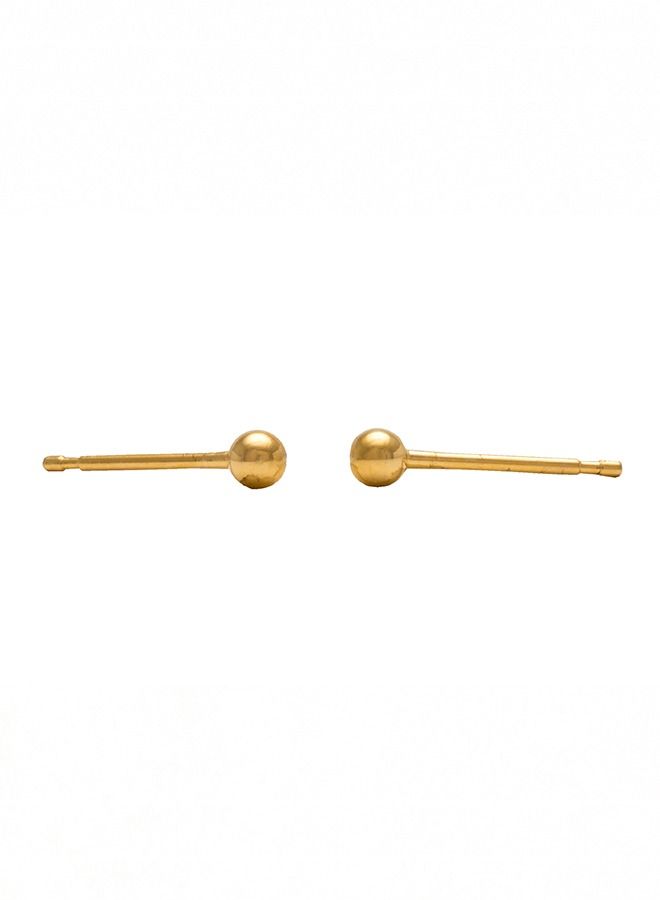 Studex 3MM Ball 24K Pure Gold Plated Ear Studs - Image 4