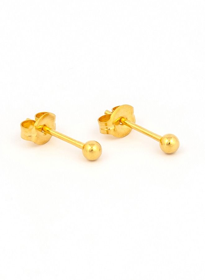 Studex 3MM Ball 24K Pure Gold Plated Ear Studs - Image 2