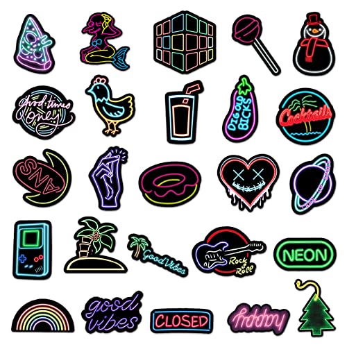 Ash  Roh Ash & Roh 50Pcs Cute Animal Stickers,Vinyl Waterproof Stickers for Laptop,Bumper,Skateboard,Water Bottles,Computer,Phone, Cute Animal Stickers for Kids Teens (Neon Party), Removable, 5 cms - Image 3