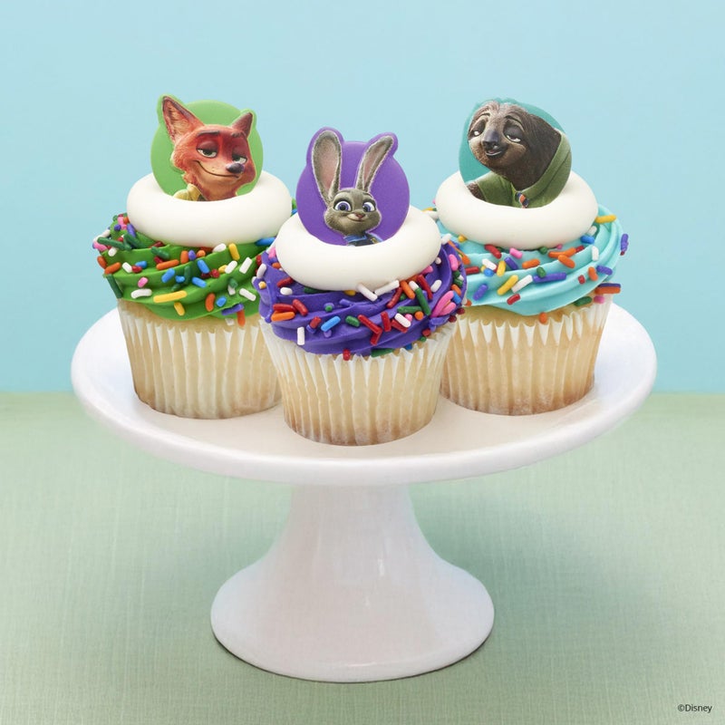 DecoPac Disney's Zootopia Rings, Cupcake Decorations Featuring Judy Hopps, Nick Wilde & Flash Slothmore - 24 Pack - Image 5