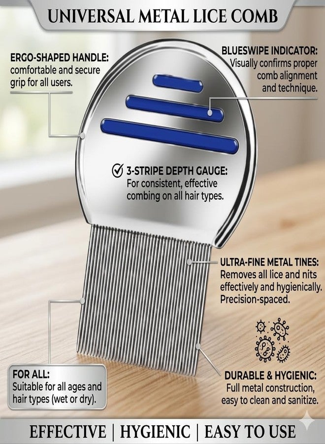 Wavva® Stainless Steel Lice Treatment Comb for Lice and Lice Egg Removal Comb. (Pack of 2) - Image 3