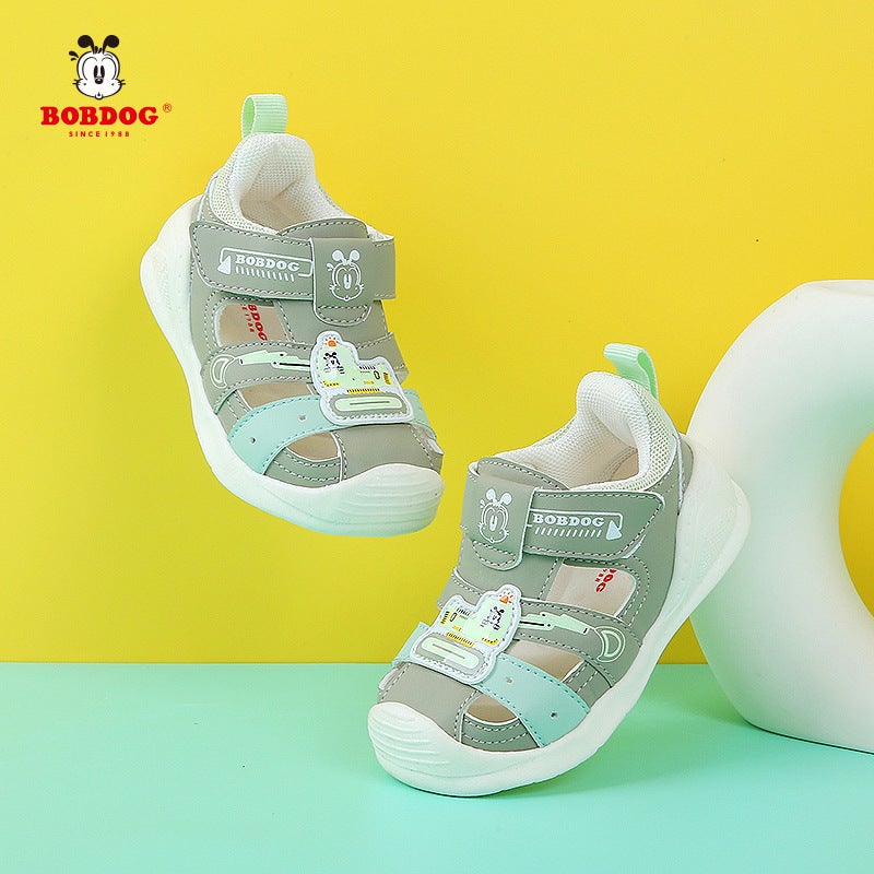 Babudou Baotou Sandals 1-3 Years Old Baby Toddler Shoes Baby Shoes 2024 Beach Soft Sole - Image 5