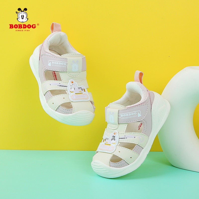 Babudou Baotou Sandals 1-3 Years Old Baby Toddler Shoes Baby Shoes 2024 Beach Soft Sole - Image 2