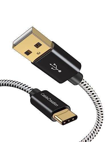 CableCreation 2FT USB to USB C Cable, USB A to USB C Cable 3A Fast Charging Cable, Braided USB C Male to USB Male Cable for Power Bank, Galaxy S23, iPad Pro iPad Mini S22 S21 Z Flip, etc, Black - Image 1