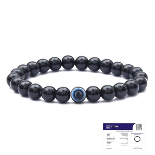 Astrotalk Evil Eye Bracelet with Black Obsidian | Good Luck Charm for Positive Energy & Protection from Negativity | Evil Eye Bracelet for Man & Woman | Gift for Man & Woman - Image 1