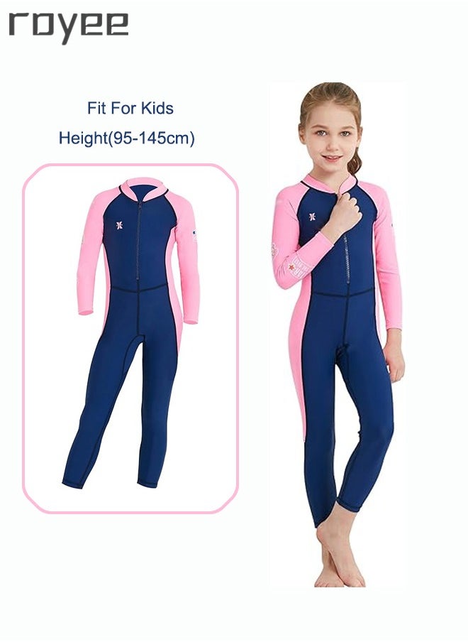 Royee - Summer New Children's long sleeved one-piece swimsuit, Outdoor Quick Drying Sun Protection Swimsuit, Small and Medium-sized Children's Jellyfish Suit, Suitable for Boys and Girls Aged 3-12 - Image 1