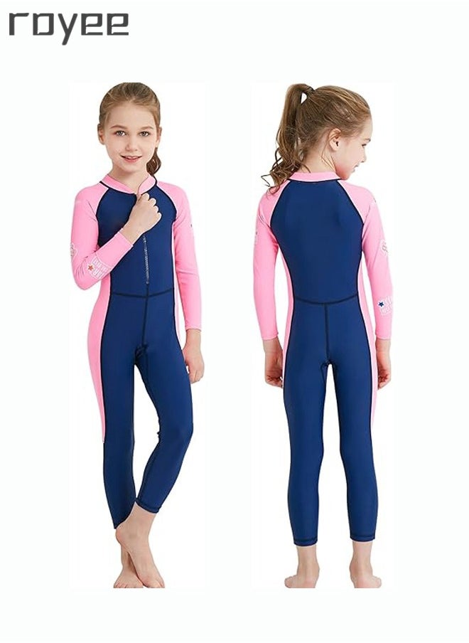 Royee - Summer New Children's long sleeved one-piece swimsuit, Outdoor Quick Drying Sun Protection Swimsuit, Small and Medium-sized Children's Jellyfish Suit, Suitable for Boys and Girls Aged 3-12 - Image 1