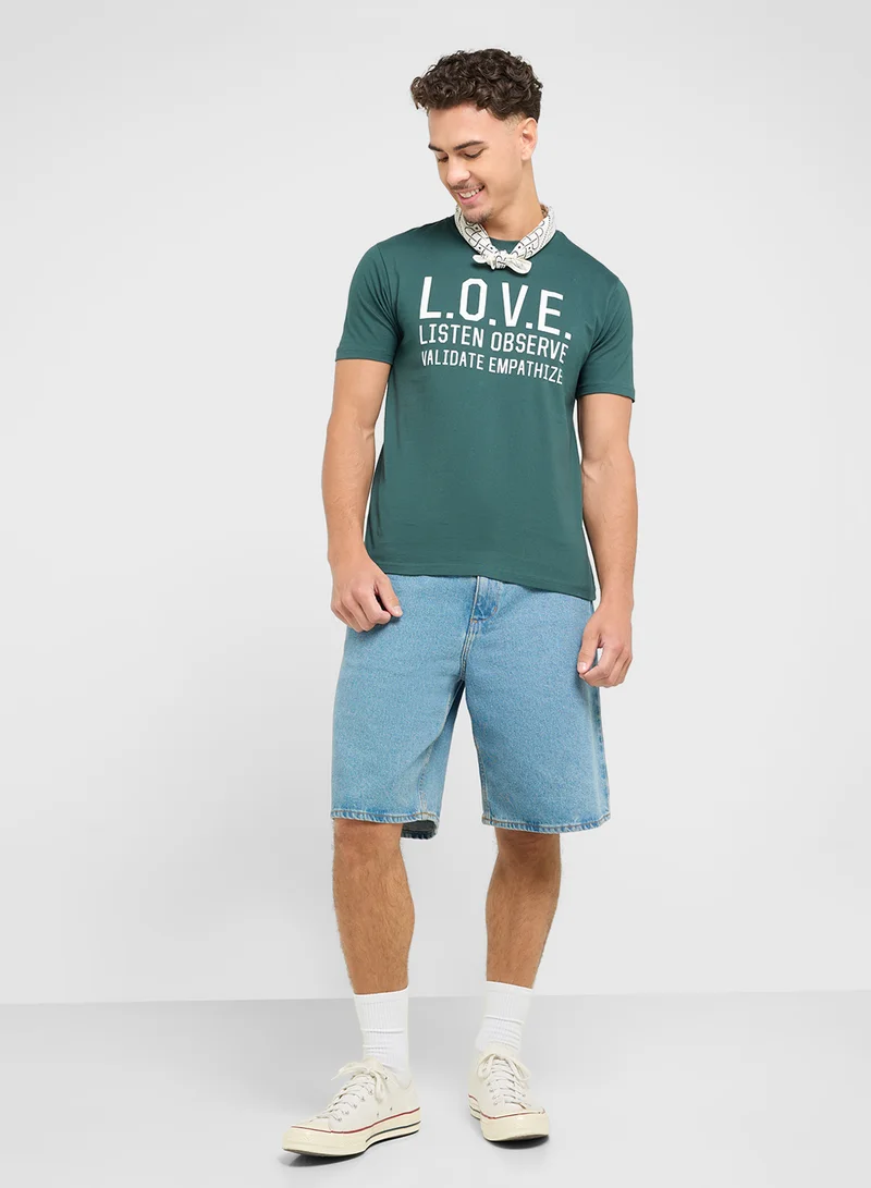 Seventy Five Basics Printed T-Shirt