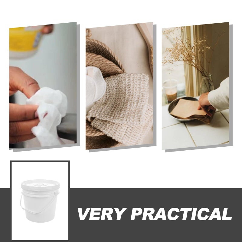White Reusable Wipes Dispenser Container 4L Refillable Wet Tissue Holder For Bathroom Car - Image 4