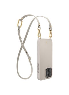 CYRILL CYRILL Spigen Classic Charm Mag Compatible with iPhone 15 Pro Max Case (2023) [PC, TPU, PU Leather | Cream]  - Image 4