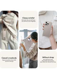 CYRILL CYRILL Spigen Classic Charm Mag Compatible with iPhone 15 Pro Max Case (2023) [PC, TPU, PU Leather | Cream]  - Image 5