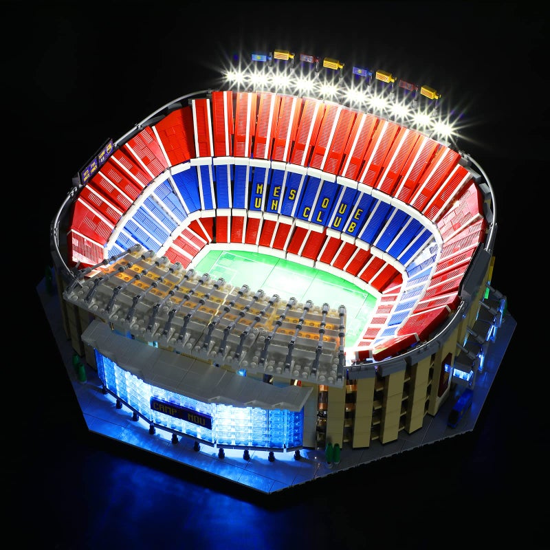 GEAMENT Set of Lights Compatible with Lego Camp NOU FC Barcelona – LED Lighting Kit for Creator 10284 (Lego Game Not Included) - Image 1