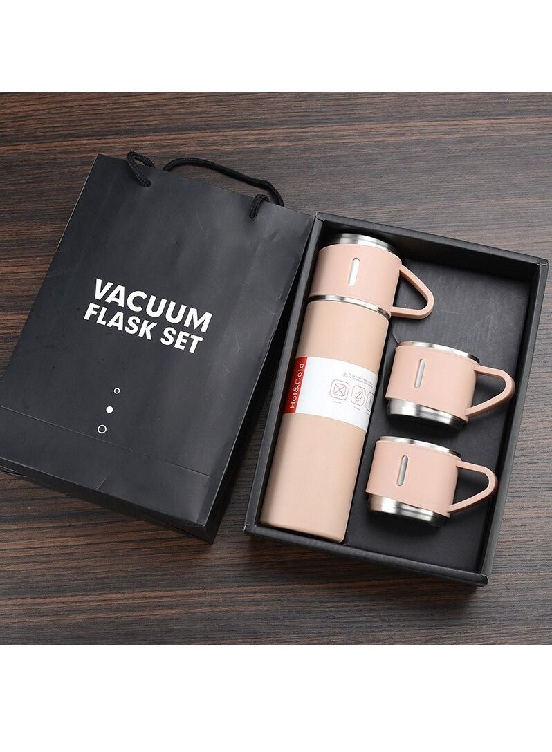 DubaiGallery Top Grade Stainless Steel Thermos Flask w/ Gift 500ml Modern Tumbler Box Bottle Coffee Cup with Handle Vacuum Insulated, BPA Free Leak-proof Mug, Hot & Cold Up to 12 Hours for Work, Outdoor, Biking, B - Image 2
