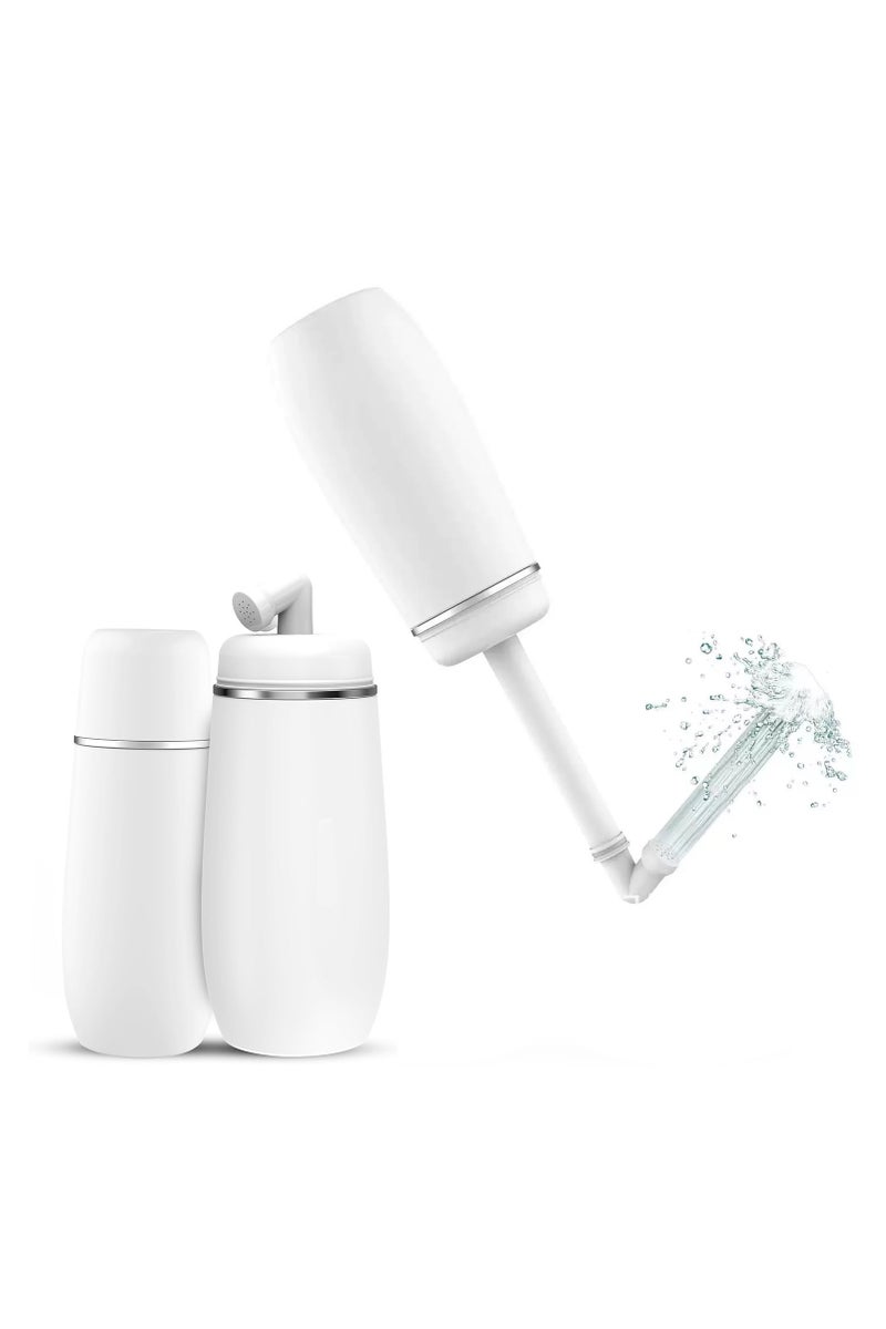 Portable Bidet Travel Shattaf- Peri Bottle for Postpartum Care - 400ml Travel Bidet - 13oz Handheld Sprayer for Women Men, Large Capacity Personal Hygiene Cleaning Bottle - White - Image 1