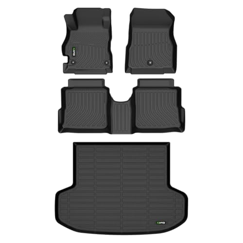 HAFIDI Floor Mats & Cargo Liner Custom for Nissan Versa 2020-2024 2025 All Weather Protection TPE Heavy Duty Non-Slip Automotive Floor Liners Fits Full Set Accessories, Black - Image 1