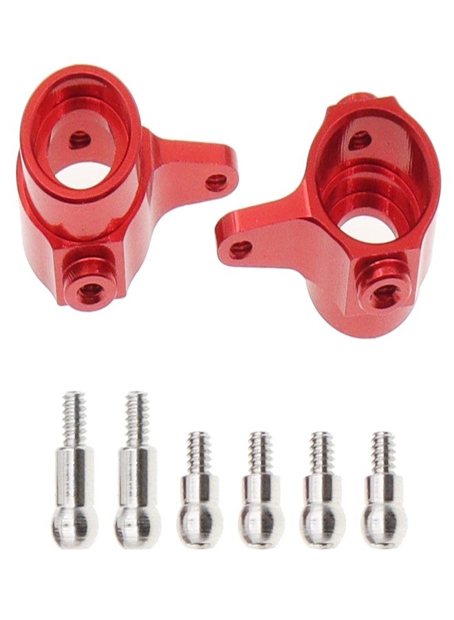 Treehobby 6PCS Aluminum Alloy Front& Rear Steering Cup Shock Mount Sets Compatible with WLtoys K969 K979 K989 K999 P929 P939 1/28 RC Car Upgrade Parts(Red) - Image 4