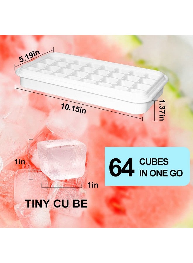 QUELIEN Ice Cube Trays for Freezer, Ice Cube Bin Scoop Trays, Press Type Ice Cube Maker Ice Cube Trays for Freezer with Bin, Ice Cube Trays with Lid and Bin (2 Tiers, 1 Scoop, and 1 Press Plate) - Image 3