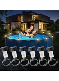 General 6 solar pool lights for frame above ground pool, outdoor pool fence decorative accessories, waterproof solar led pool lights  - Image 1