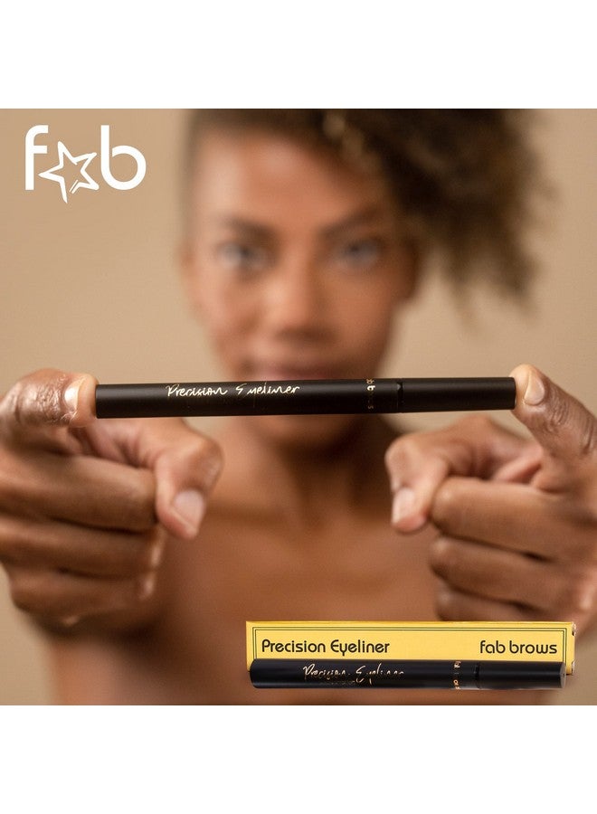 Fab Brows Precision Liquid Eyeliner Felttipped Liquid Eyeliner Pen Richly Pigmented Waterproof Black Eyeliner Achieves Thin Or Thick Strokes Easytoapply Flexible & Smudge Proof Eyeliner - Image 4