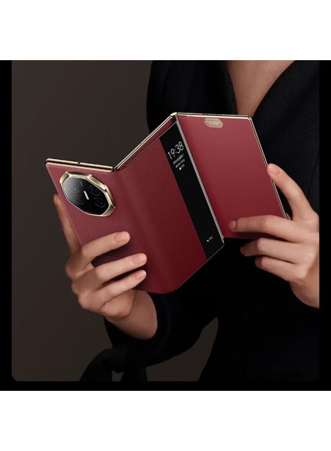 Keklle Rotating Stand Huawei Mate Xt Extraordinary Master Three-fold Screen Stand Flip Cover Leather Case Anti-fall Mate Xt Protection Ultra-thin Full Coverage Black - Image 2