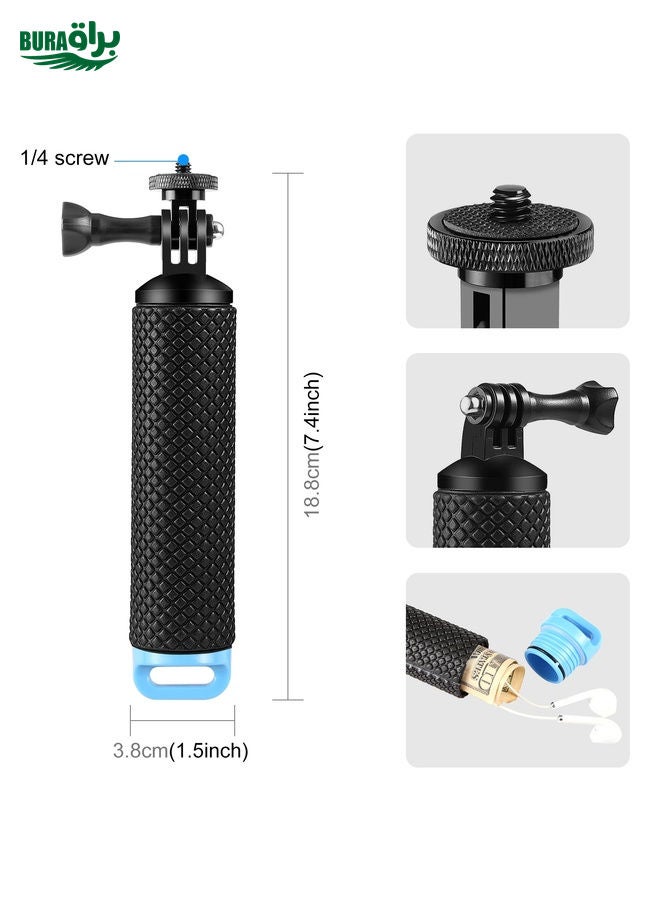 PULUZ Floating Handle Hand Grip Buoyancy Rods for Phones / Action Cameras (Black)
