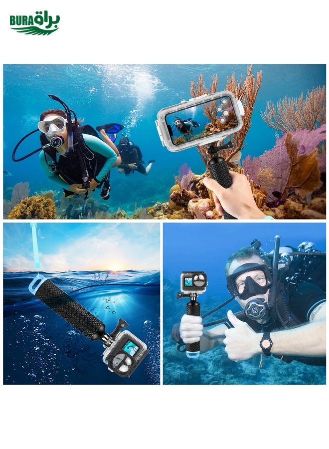 PULUZ Floating Handle Hand Grip Buoyancy Rods for Phones / Action Cameras (Black)