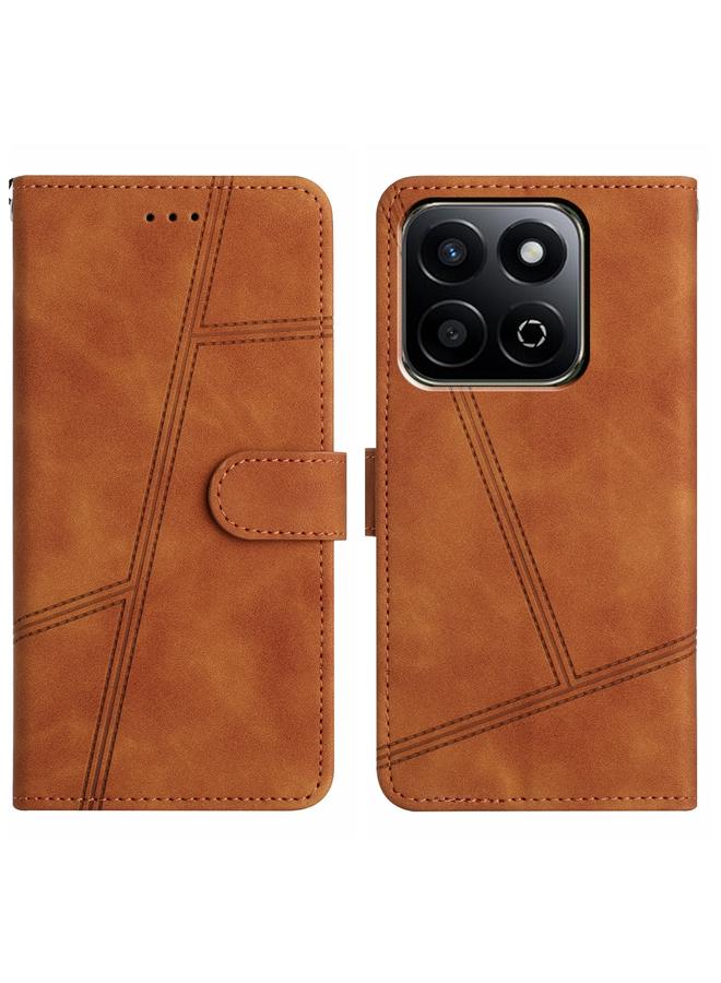 S-TOP Case For Honor X7C 4G / 200 Smart Skin-feel Stitching Leather Phone Case - Image 1