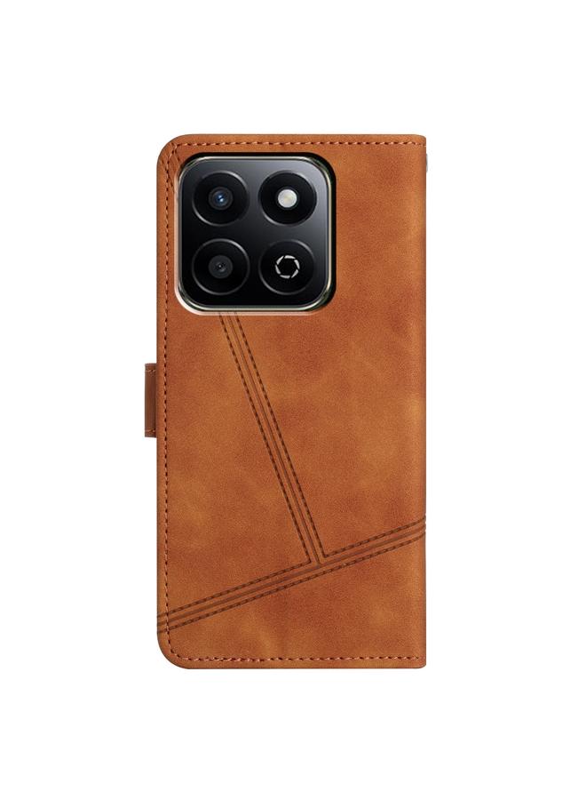 S-TOP Case For Honor X7C 4G / 200 Smart Skin-feel Stitching Leather Phone Case - Image 3