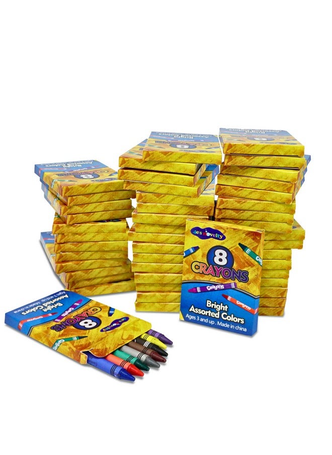 4E's Novelty 48 Boxes Of 8-Packs Bulk Crayons For Kids, Classroom Crayons Bulk Classpack Teachers Supplies, School Supplies, Restaurants, Birthday Party Favors Non-Toxic (48 Of 8-Packs)  - Image 1