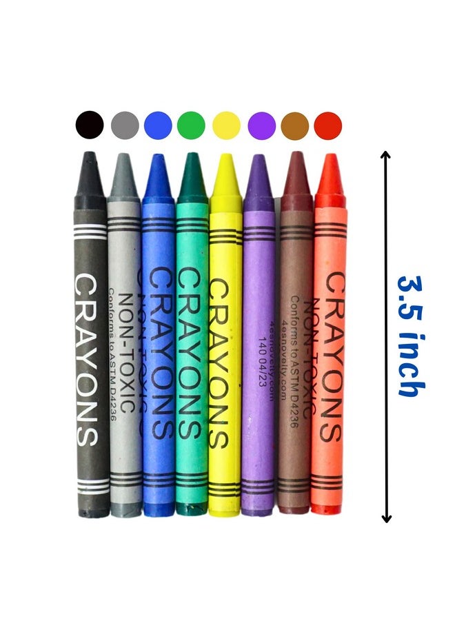 4E's Novelty 48 Boxes Of 8-Packs Bulk Crayons For Kids, Classroom Crayons Bulk Classpack Teachers Supplies, School Supplies, Restaurants, Birthday Party Favors Non-Toxic (48 Of 8-Packs)  - Image 3