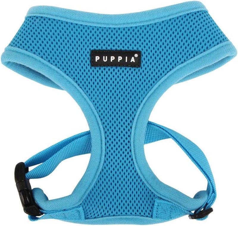 Puppia Soft Dog Harness - No Choke Over-The-Head Design with Adjustable Chest Belt and Quick-Release Buckle, Sky Blue, XX-Large - Image 1