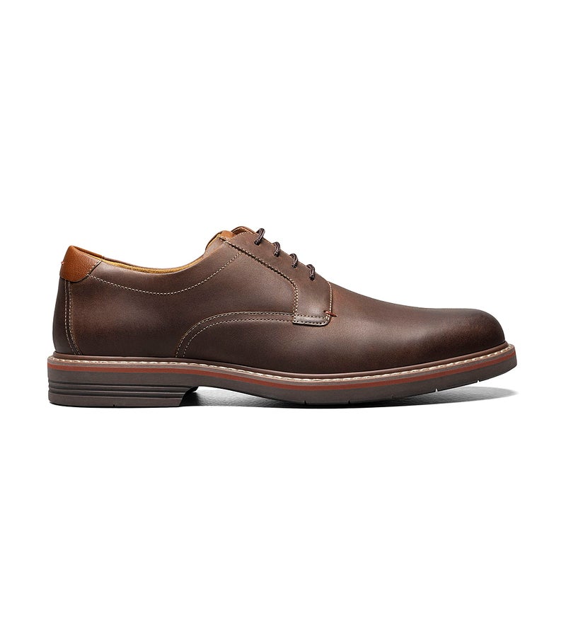 Florsheim Men's Neufeld Plain Toe Oxford, Brown Crazy Horse, 11 Medium - Image 2