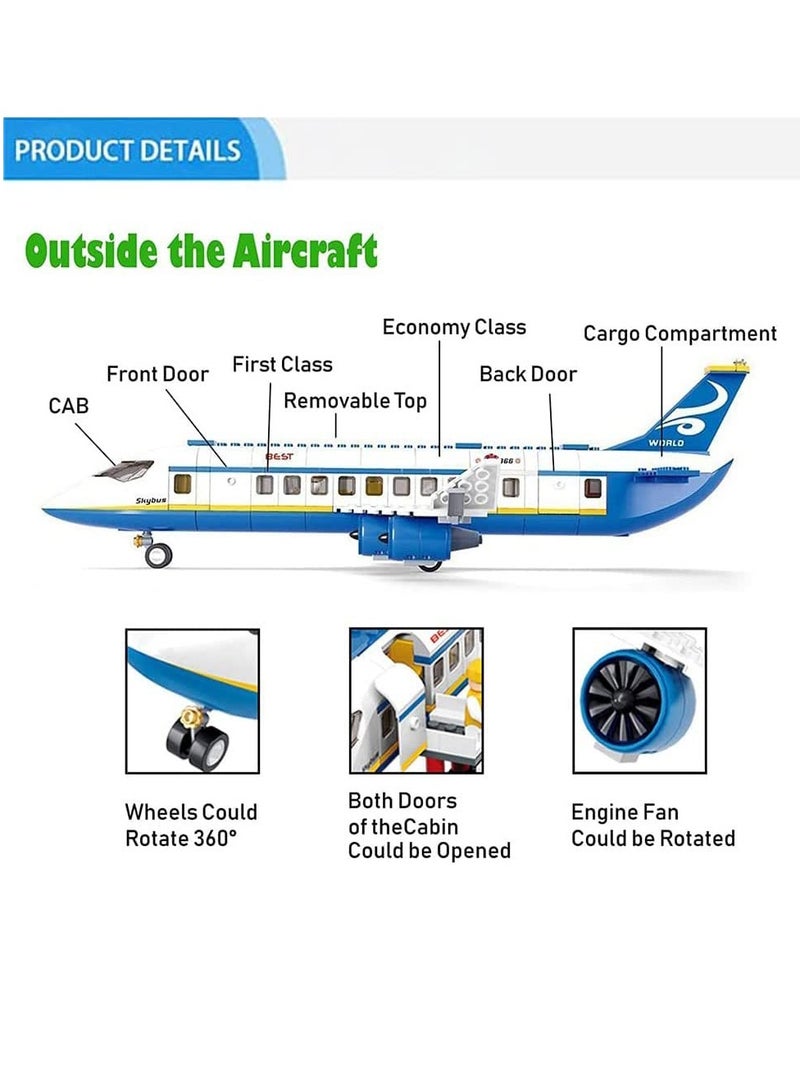 Loquat 463 Pieces Building Blocks City Airplane Station Toy for 6-12 Years Old Boys,City Airport Building Kits Kids Toys STEM Learning Building Bricks, for 6-12 Children - Image 3