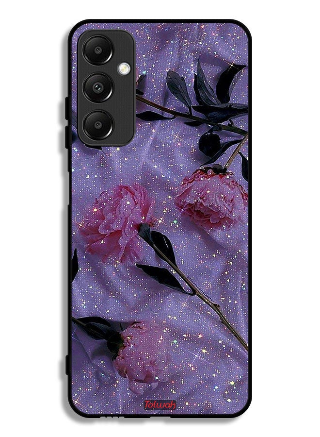 Tolwak Samsung Galaxy A05s Protective Case Cover Glitter Roses - Image 1