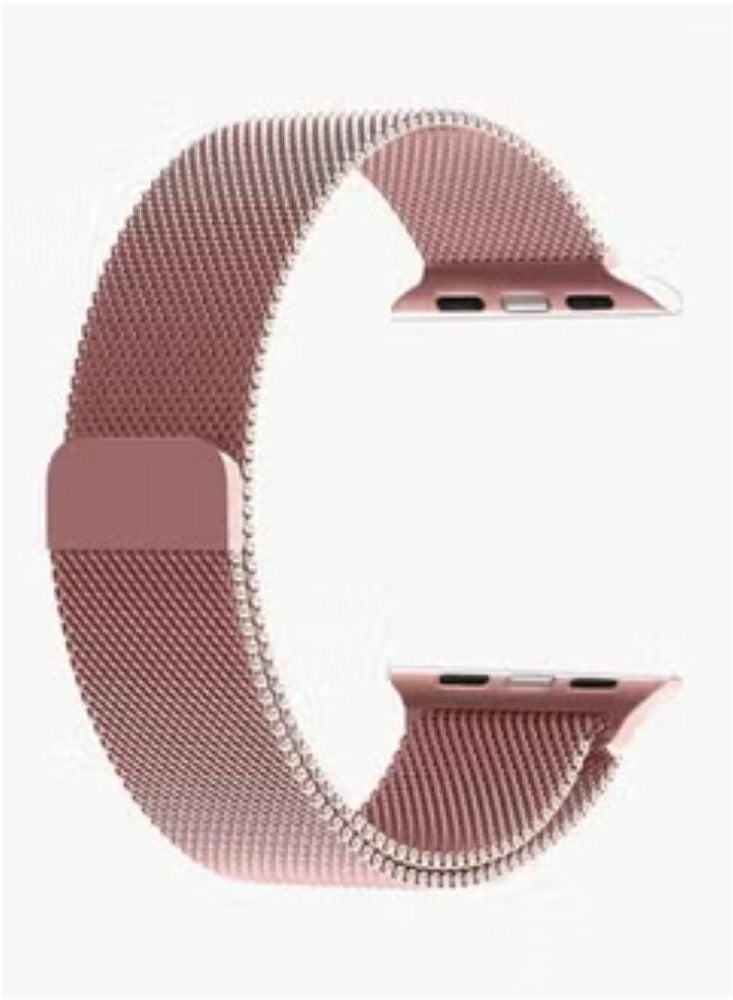 Magnetic Milanese Loop Stainless Steel Band For Smart I Watch 42Mm Rose Gold - Image 2