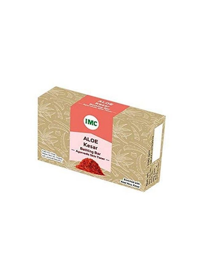 IMC - Herbal Skin Toner Soap Enriched With Aloe Vera & Kesar 100Gm (Pack Of 6) - Image 1