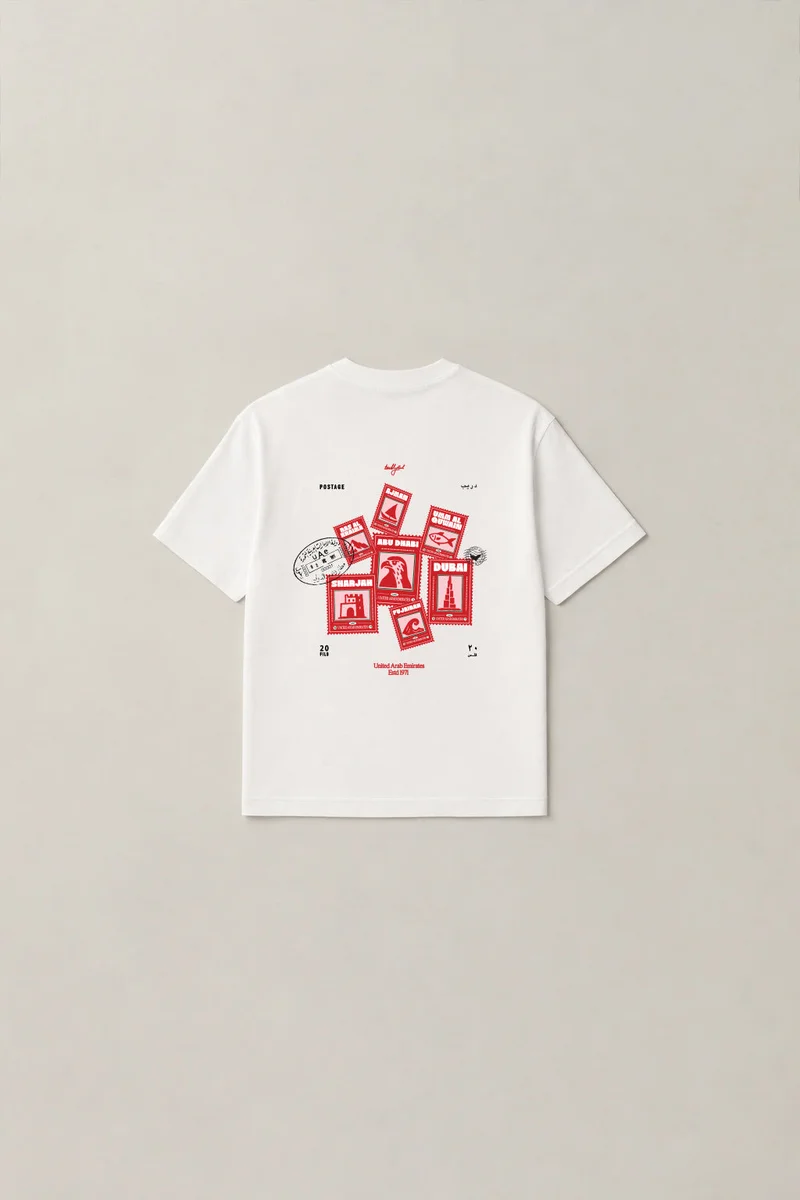 Terribly Real POSTAGE MINI - The Emirates Edition | White T-Shirt