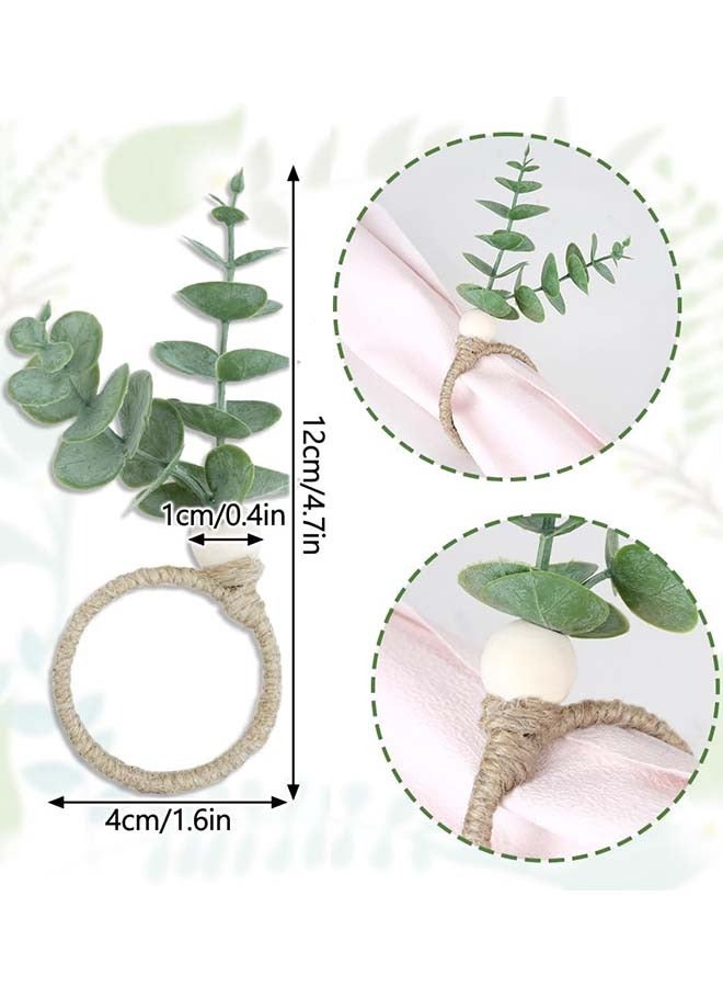 YIM-VIBEHAUS Napkin Rings Set of 10, Cloth Napkin Ring, Napkin Holders for Wedding Table Decor Birthday Party Decorations - Image 3