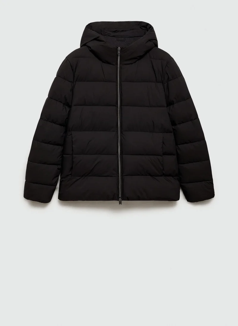 مانجو مان Anorak Turin Quilted Zip Through Jacket