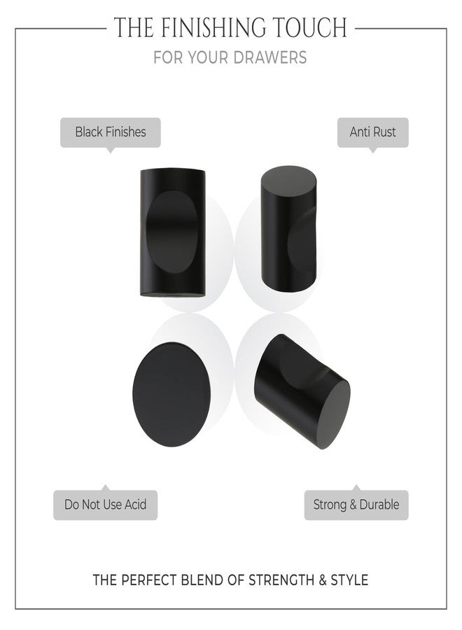 LAPO 3 Piece Knobs for Drawers - Stainless Steel Door Knobs, Modern Cabinet Pulls for Kitchen, Office, and Cupboards & Dressers (Black Finish) - Image 5