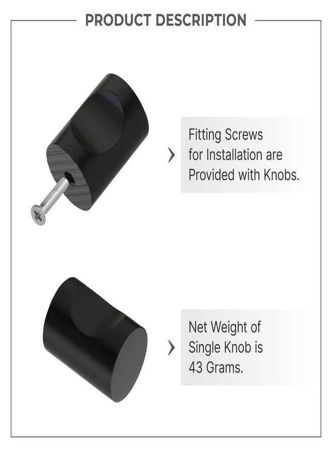 LAPO 3 Piece Knobs for Drawers - Stainless Steel Door Knobs, Modern Cabinet Pulls for Kitchen, Office, and Cupboards & Dressers (Black Finish) - Image 4
