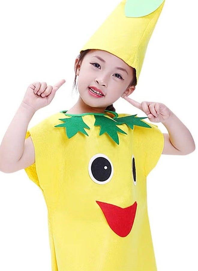 Kids Fruits Vegetables and Nature costumes Suits outfits Fancy Dress Party Boys and Girls Costume Suit with Hat (Gourd) - Image 1