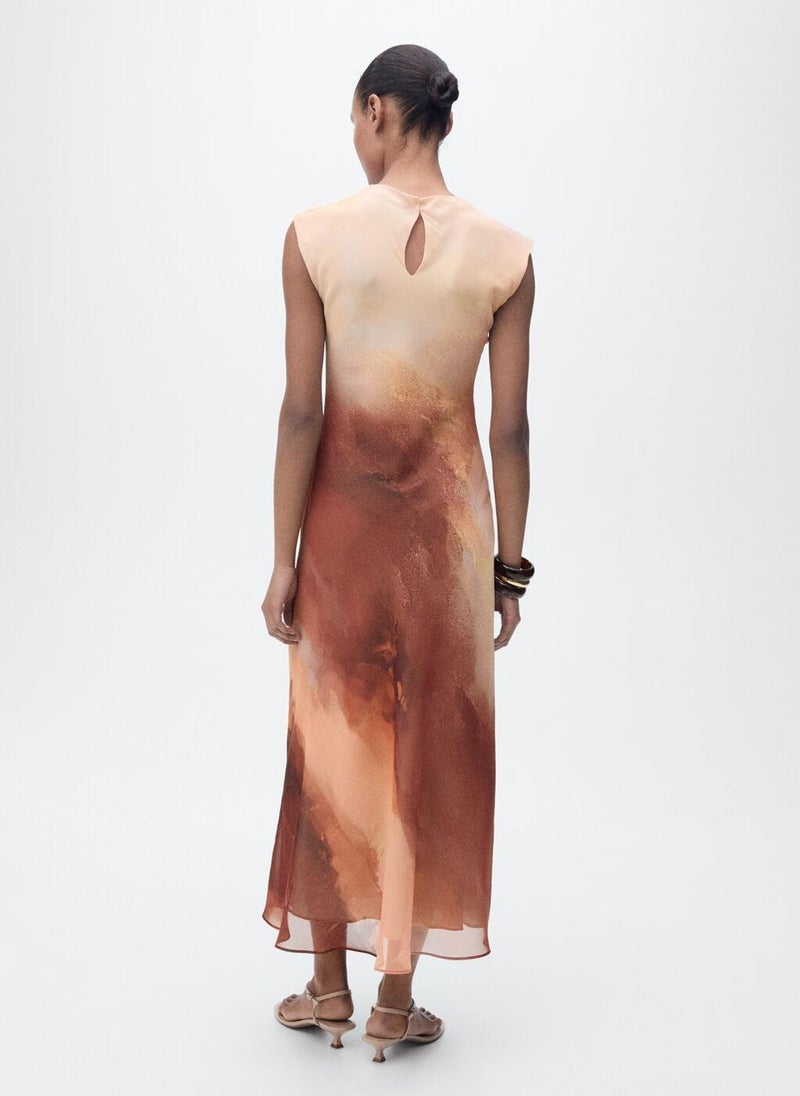 MANGO - Long Gradient Dress - Image 1