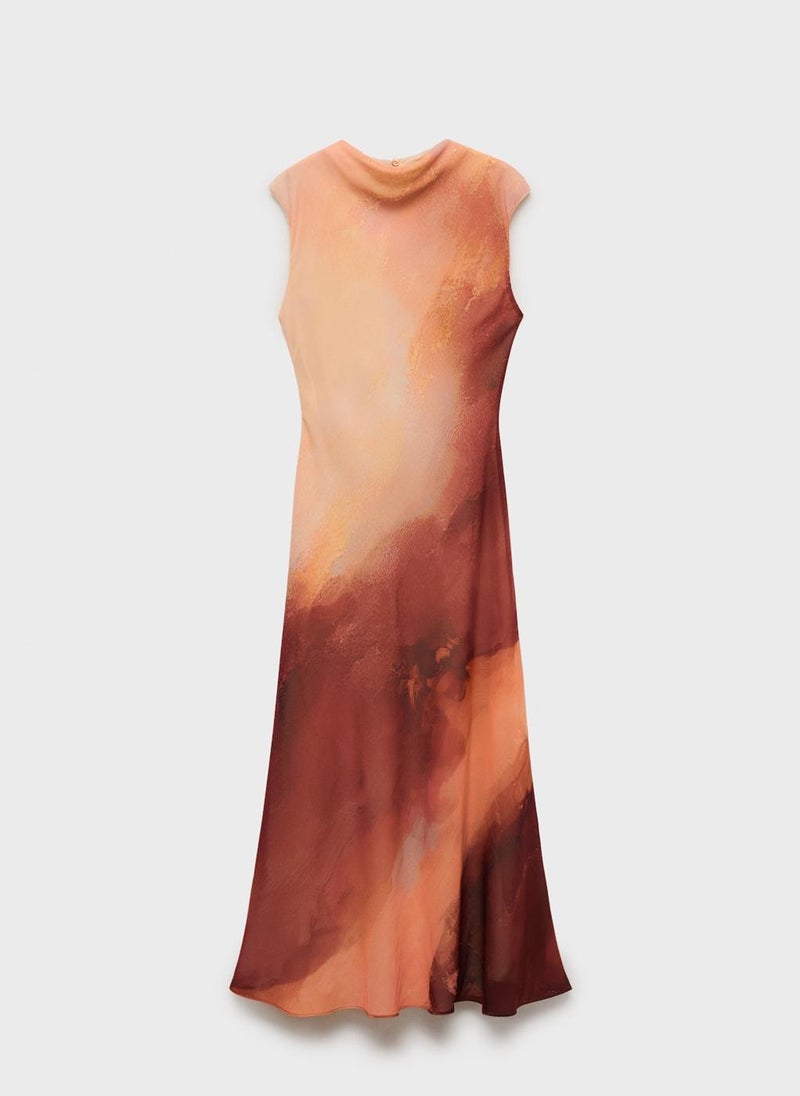 MANGO - Long Gradient Dress - Image 1