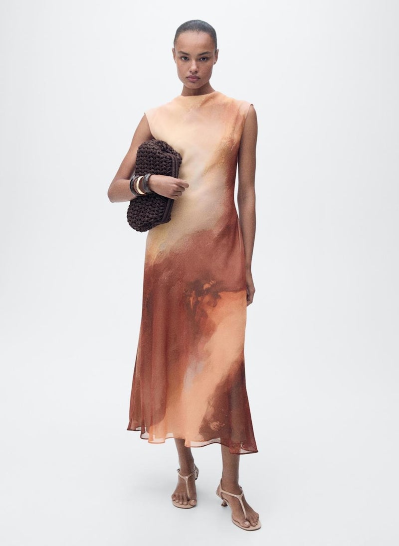MANGO - Long Gradient Dress - Image 1