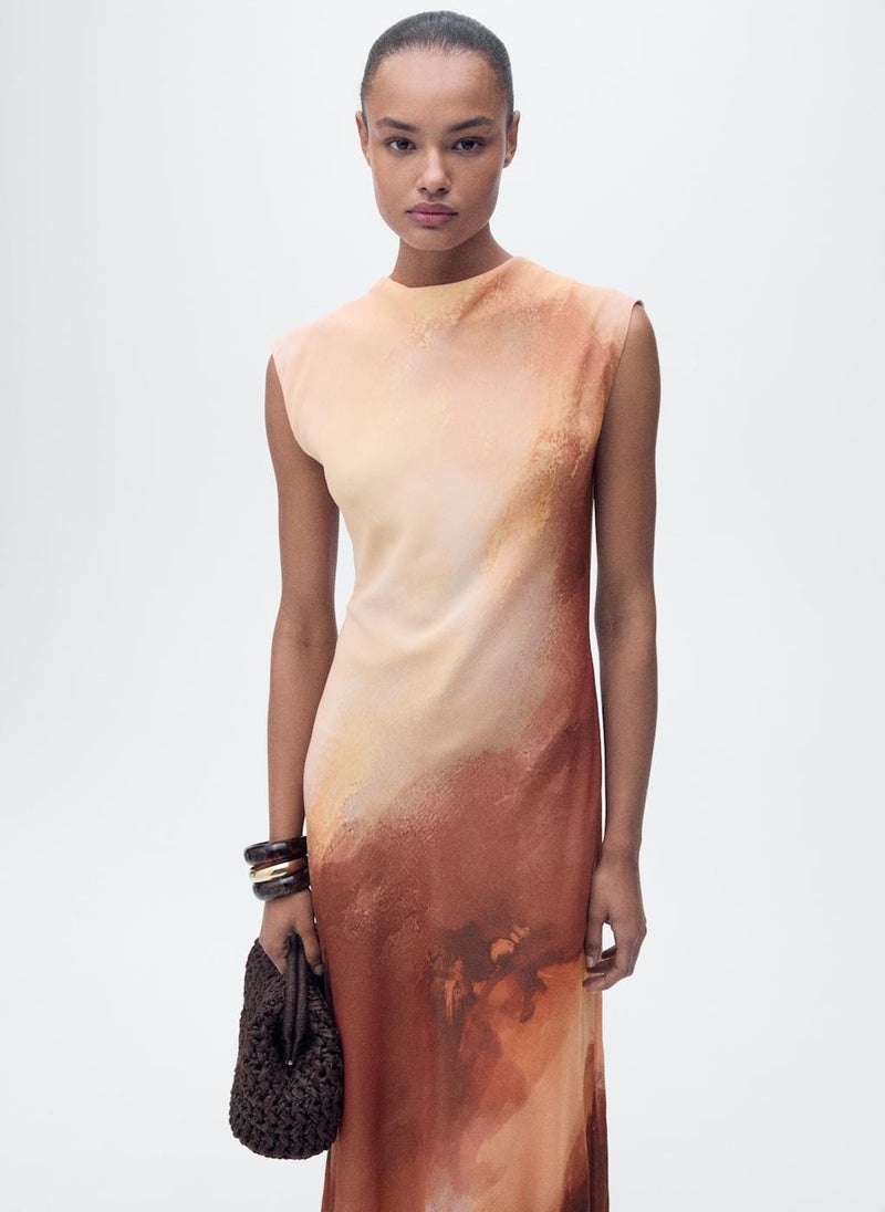 MANGO - Long Gradient Dress - Image 1